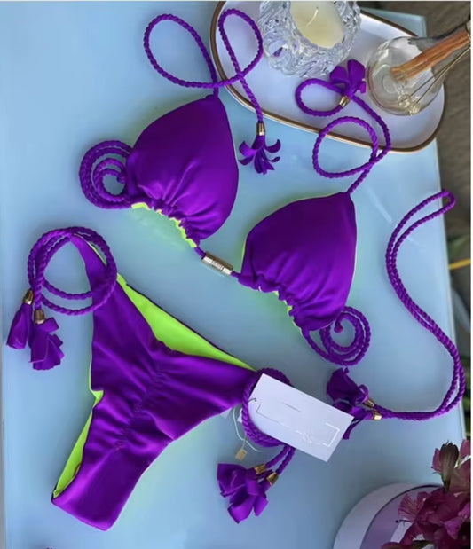 Purple/Green two piece